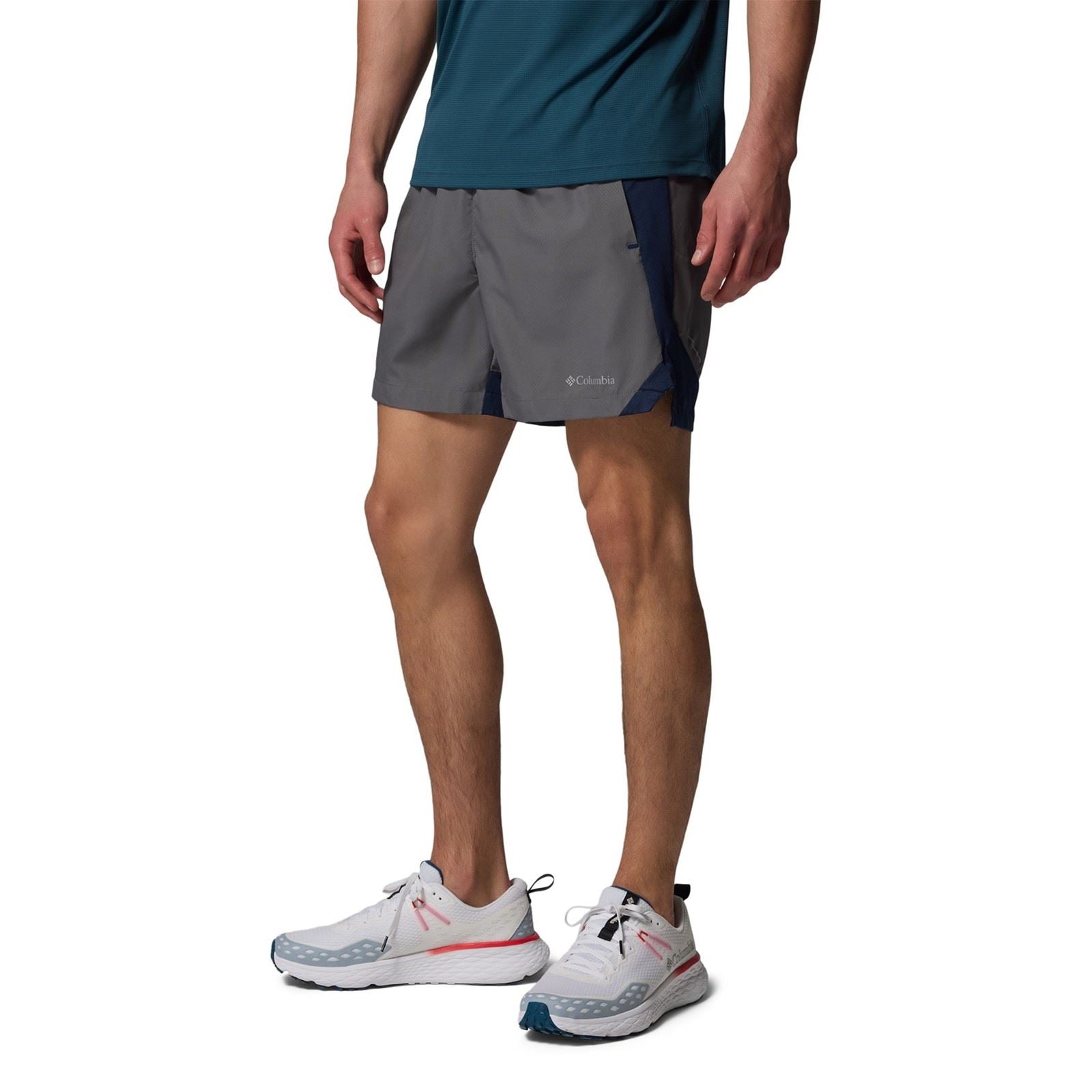 Columbia Three Pitch Polyester Herren Graue Sport Shorts