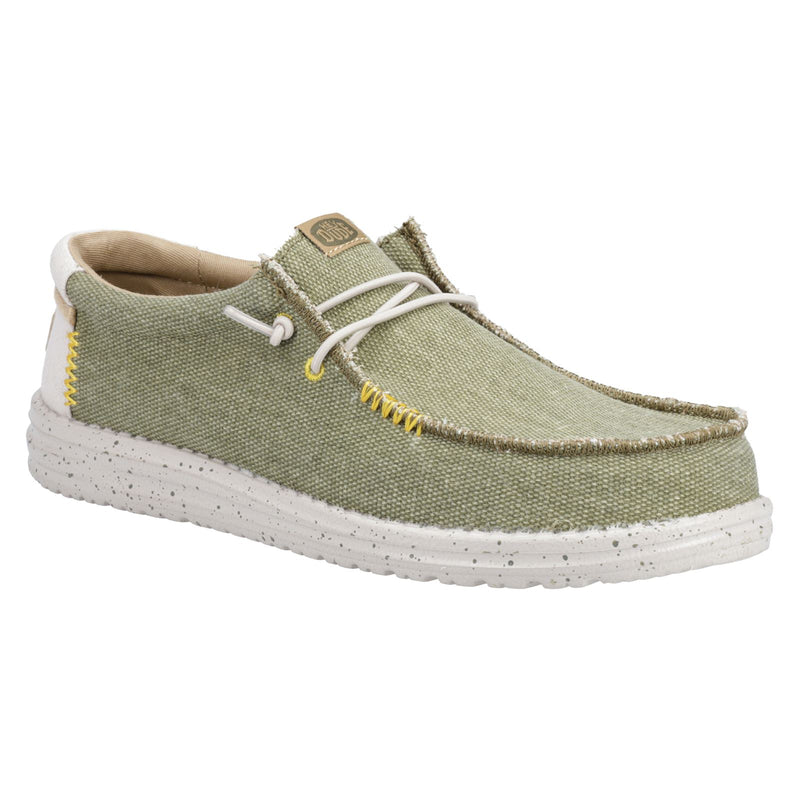 HEYDUDE Wally Coastline Stoff Herren Olive Bootsschuhe