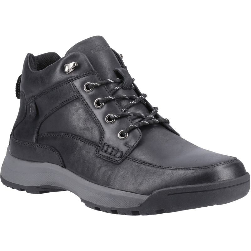 Hush Puppies Vernon Herren Schwarze Farbe Leder Knöchelstiefel