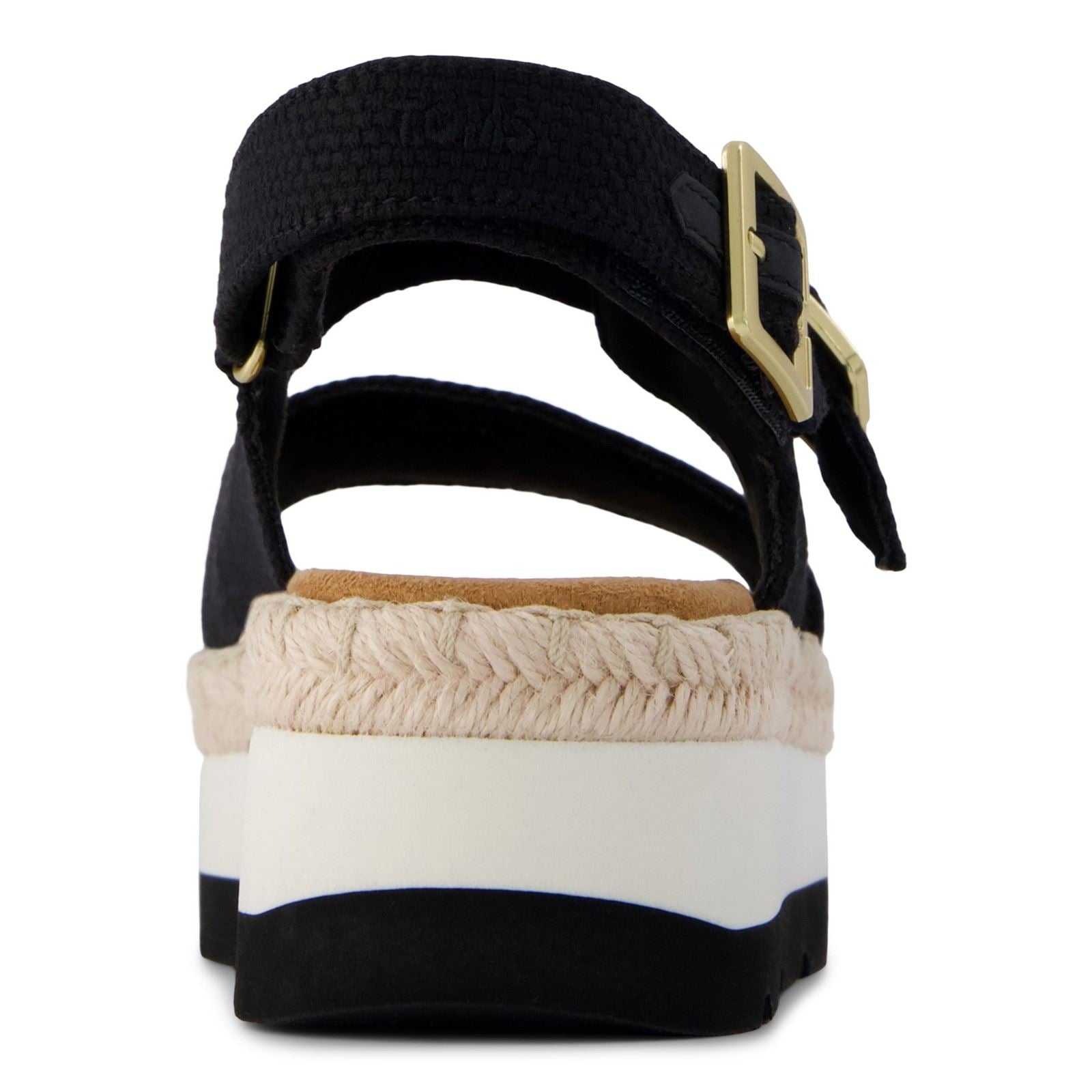 TOMS Giana Textil Frauen Schwarze Strandsandalen