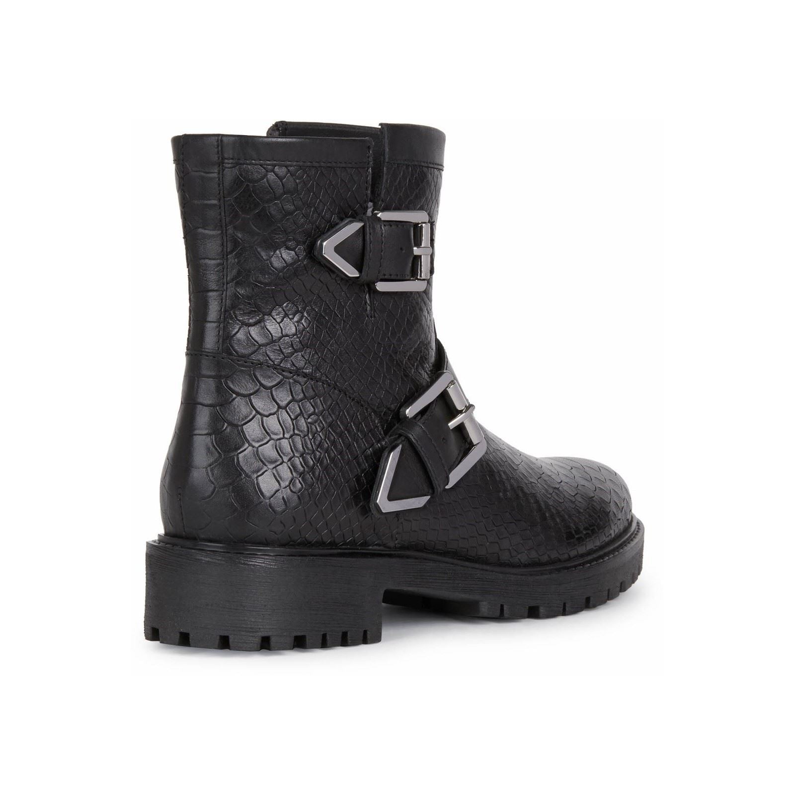 Geox Hoara Rindsleder Damenstiefel In Schwarz
