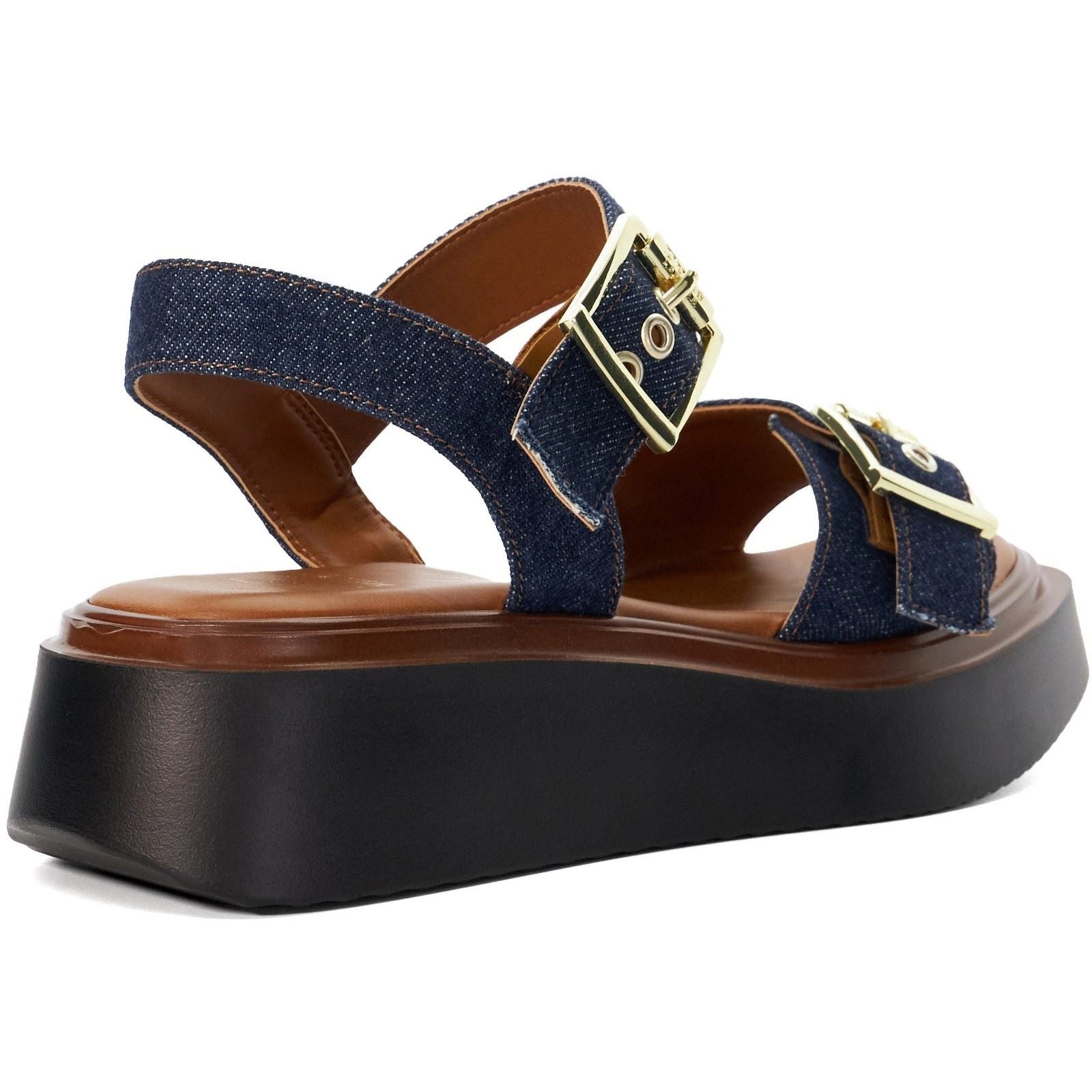 Dune Loells Damen Sandalen In Marineblau Aus Denim
