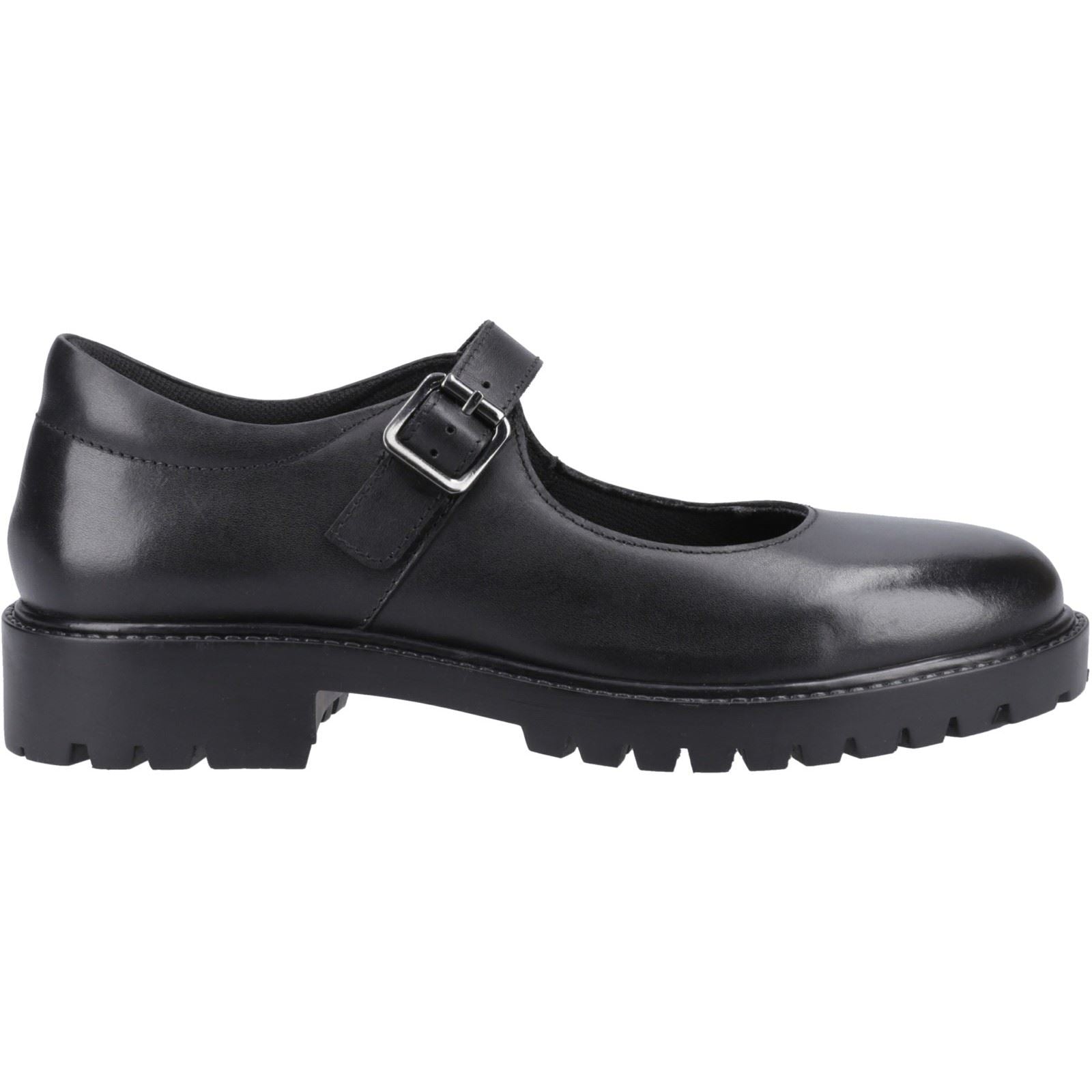 Hush Puppies Aurora Senior Mädchenschuhe Aus Schwarzem Leder