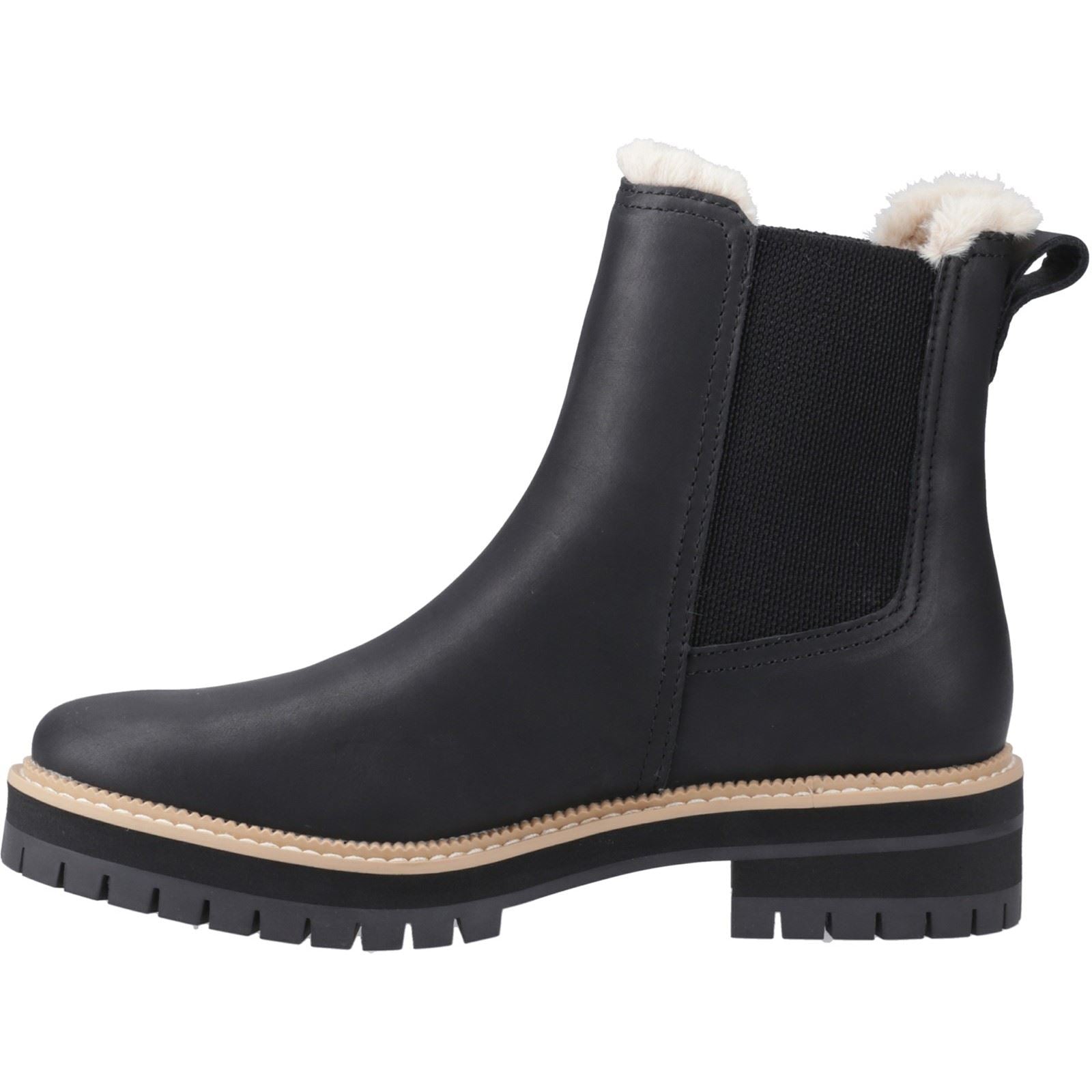 TOMS Bennet Leder Damen Schwarze Stiefel