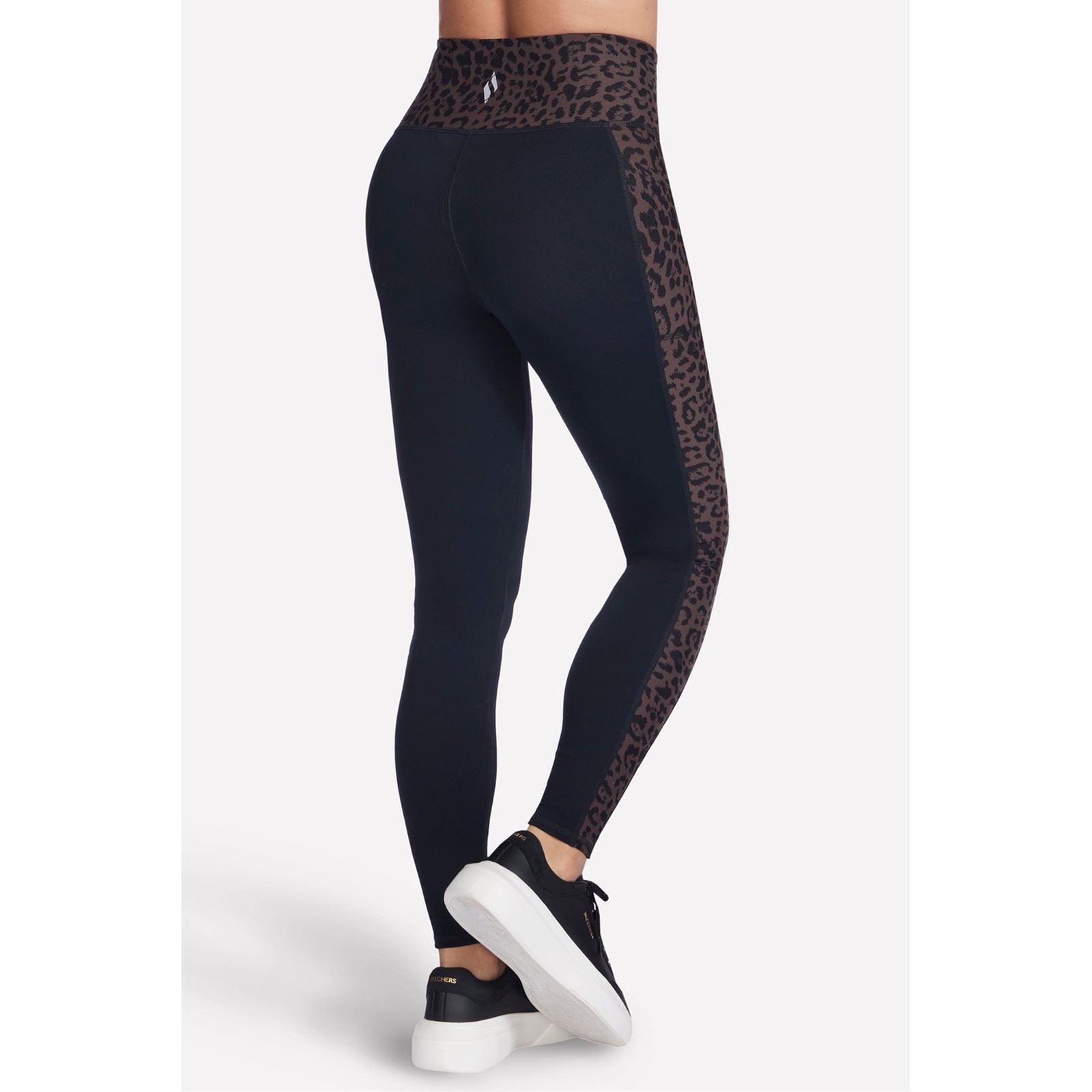 Skechers Performance GO WALK Cheetah Legging Nylon Damen Braune Sportleggings