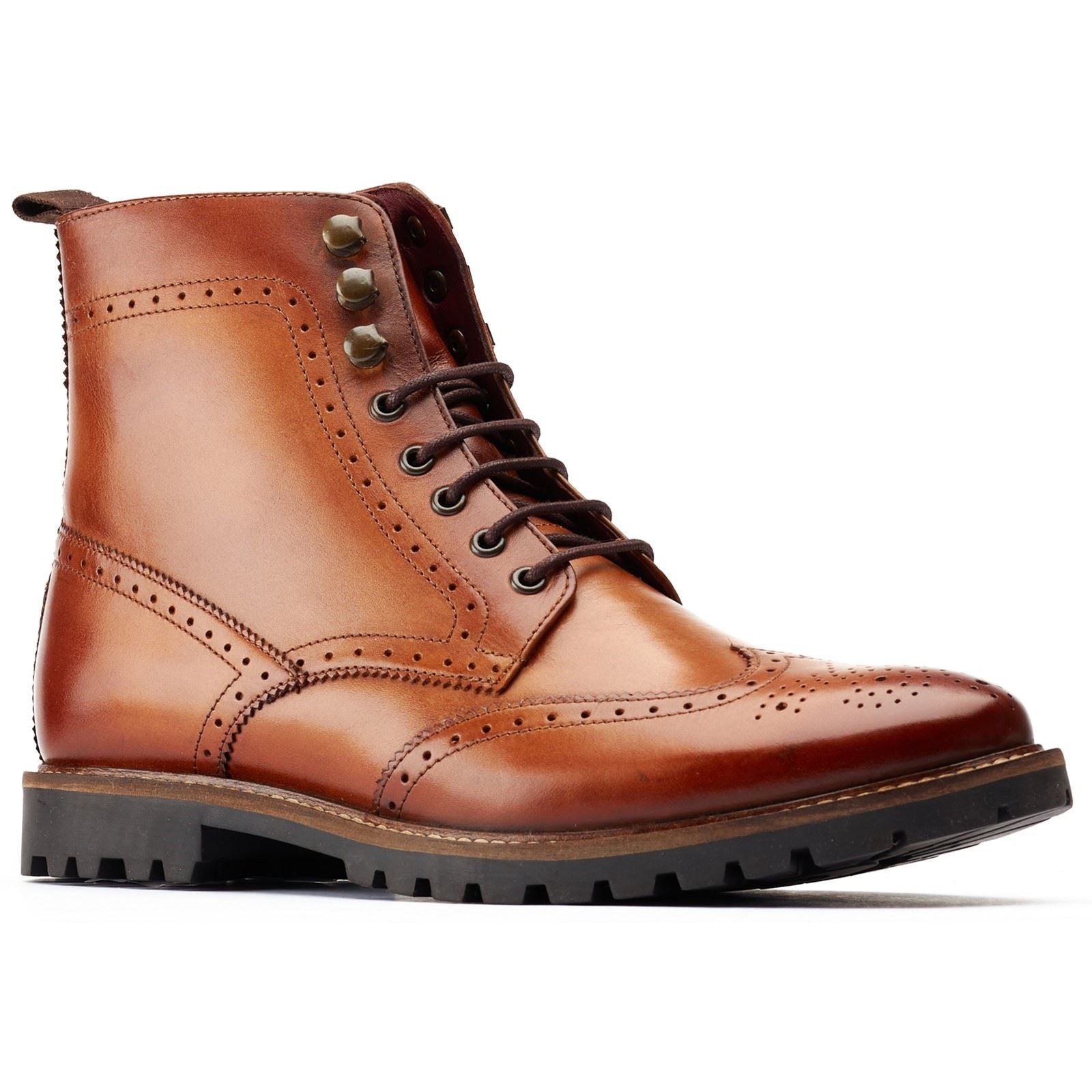 Base London Boone Leder Herren Stiefel In Tan