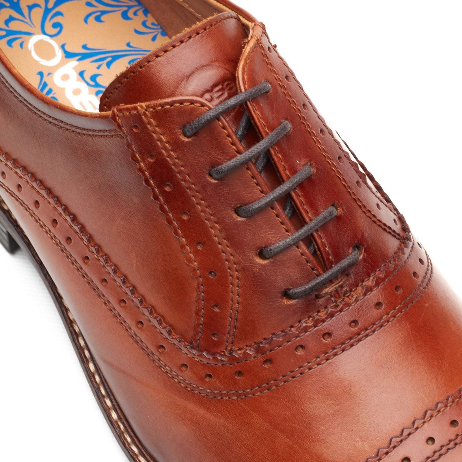 Base London Ascot Oxford Leder Herren Verbrannte Tan Oxford Schuhe