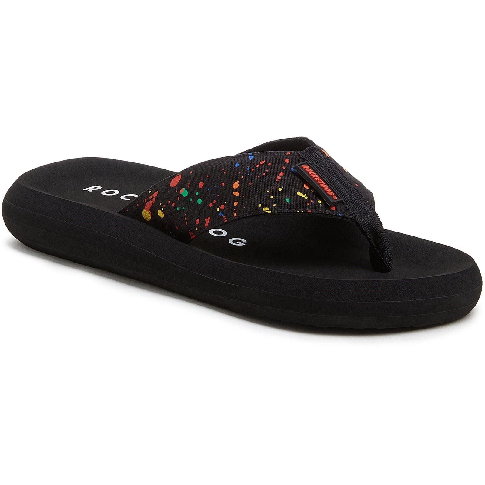 Rocket Dog Spotlight Splash Baumwolle Damen Schwarz/Multifarbige Sandalen
