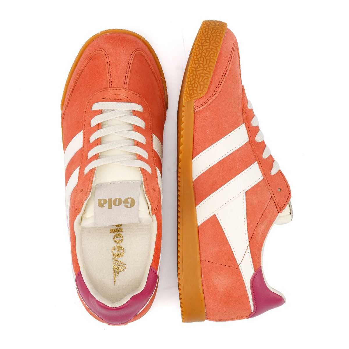 Gola Elan Damen Wildleder Turnschuhe In Orange