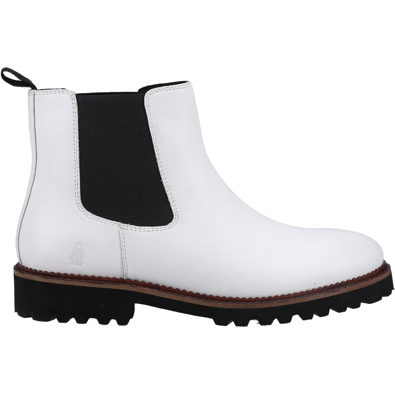 Hush Puppies Gwyneth Chelsea Wildleder Damen Stiefel In Weiß