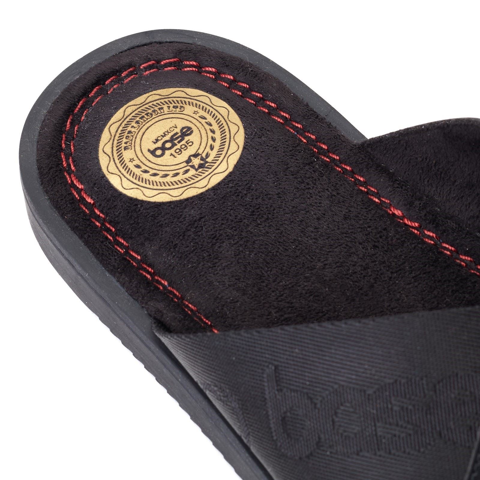 Base London Webb Herren Sandalen Aus Schwarzem Leder