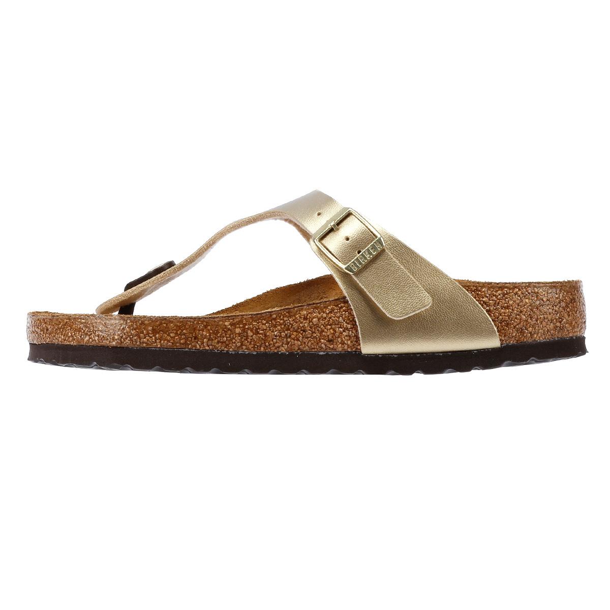 Birkenstock Gizeh Birko Flor Damen Sandalen In Gold