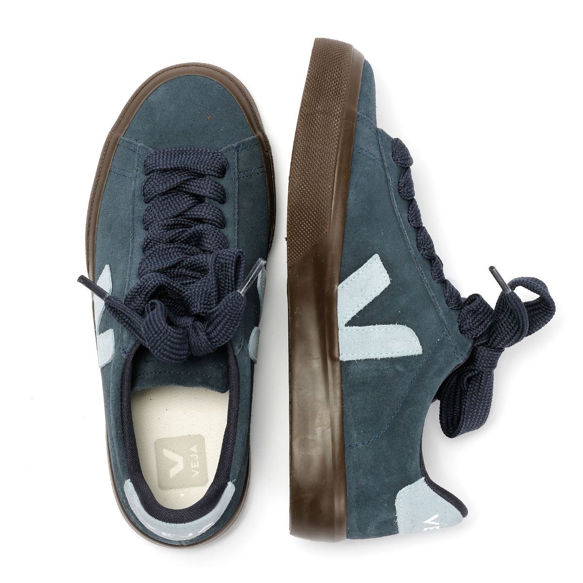 Veja Campo Wildleder Damen Blaue Sneaker
