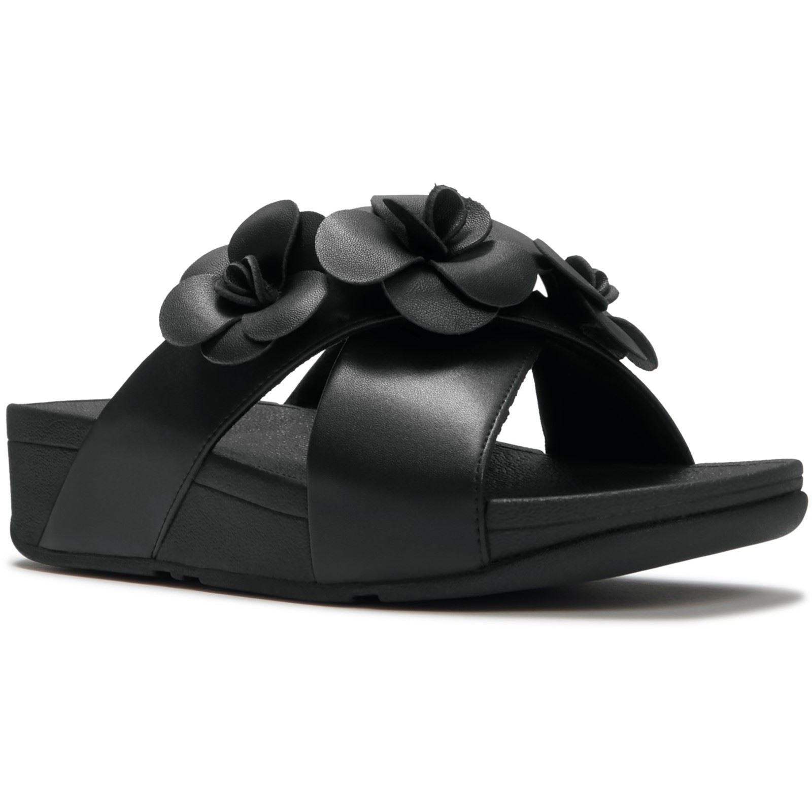 Fitflop Lulu Flower Polyurethan Damen Schwarze Farbe Sandalen
