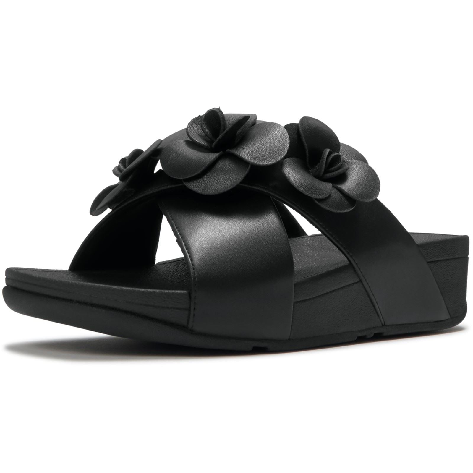 Fitflop Lulu Flower Polyurethan Damen Schwarze Farbe Sandalen