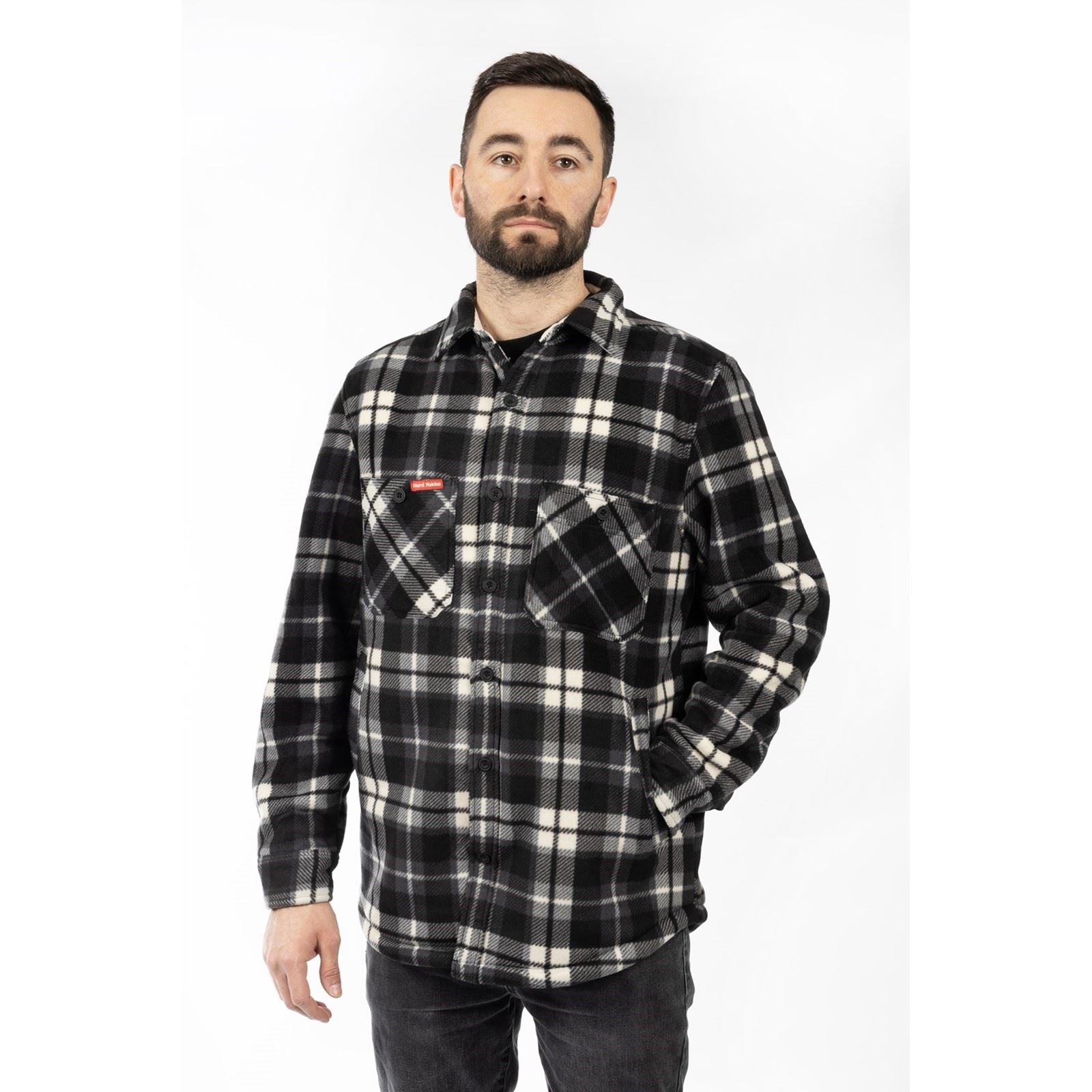 Hard Yakka Sherpa Herren Graue Fleecejacke