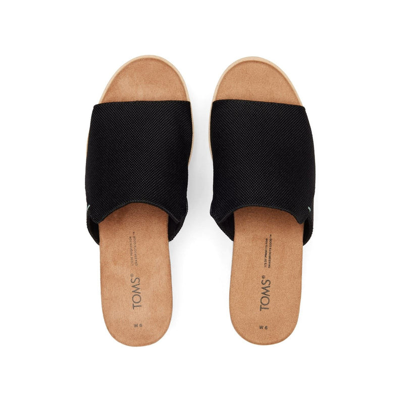 TOMS Diana Mule Synthetik Damen Schwarze Keilabsätze
