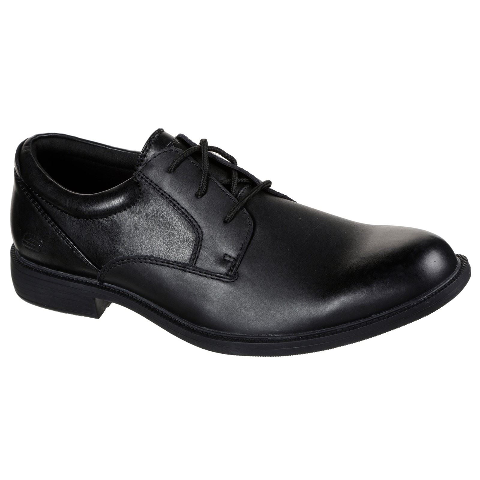 Skechers Dreston Rasmiss Leder Herren Schwarz Schnürschuhe