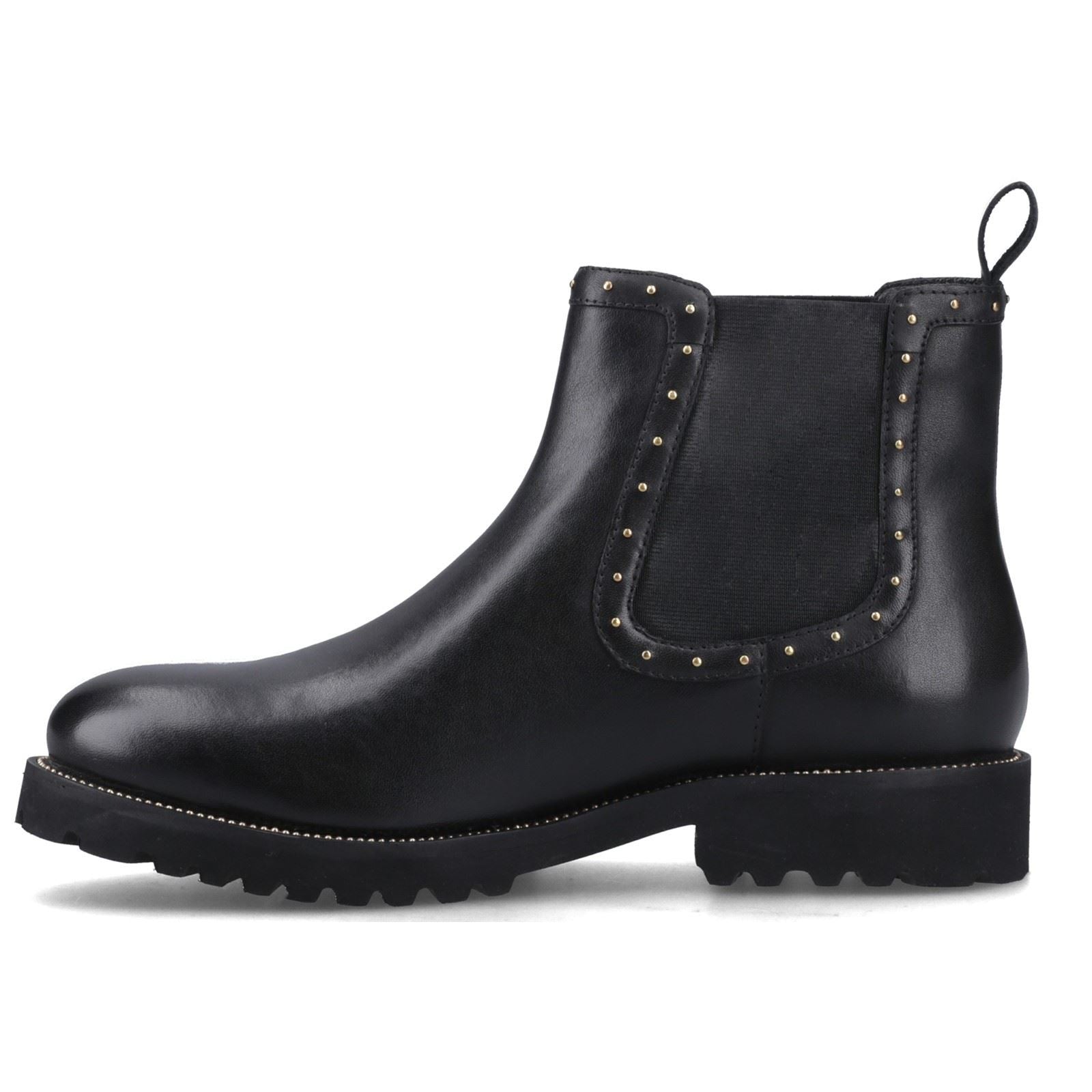Hush Puppies Gwyneth Damen Chelsea Stiefel aus schwarzem Leder