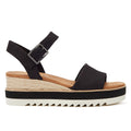 TOMS Diana Canvas Wedge Women's Black Sandal