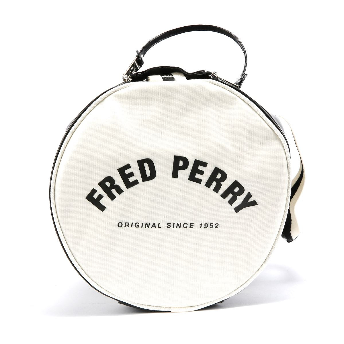 Fred Perry Classic Barrel Synthetik Schwarz/Ecru Crossbody-Tasche
