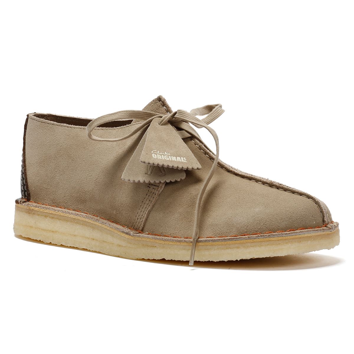 Clarks Originals Desert Trek Wildleder Herren Schnürschuhe In Beige