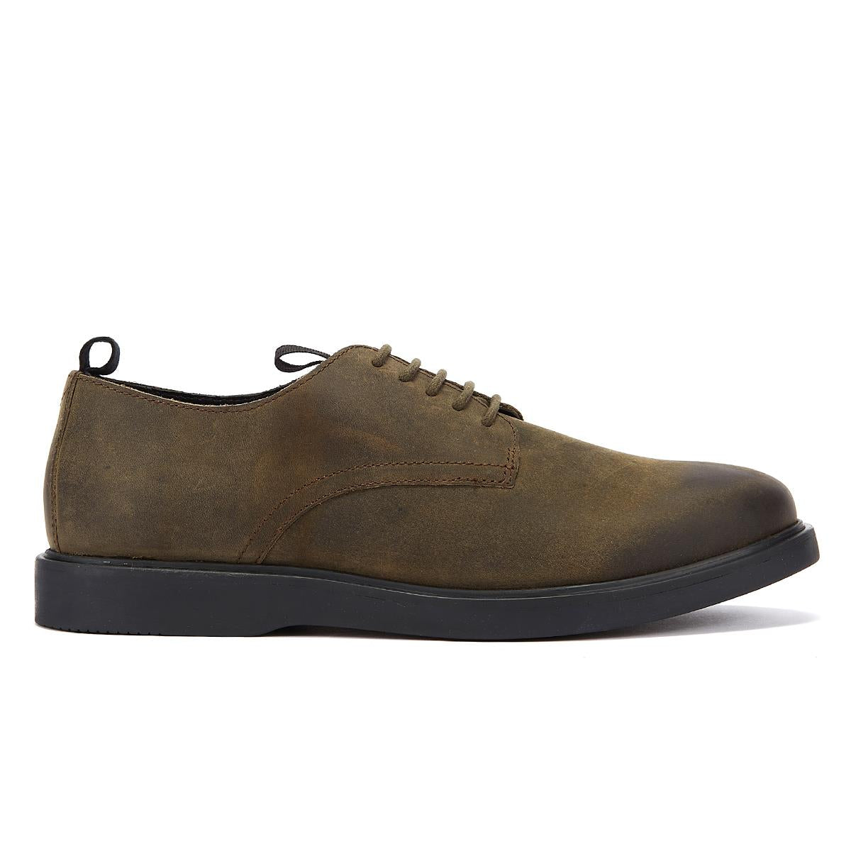 Hudson Barnstable Khaki Leder Herren Schnürschuhe In Grün