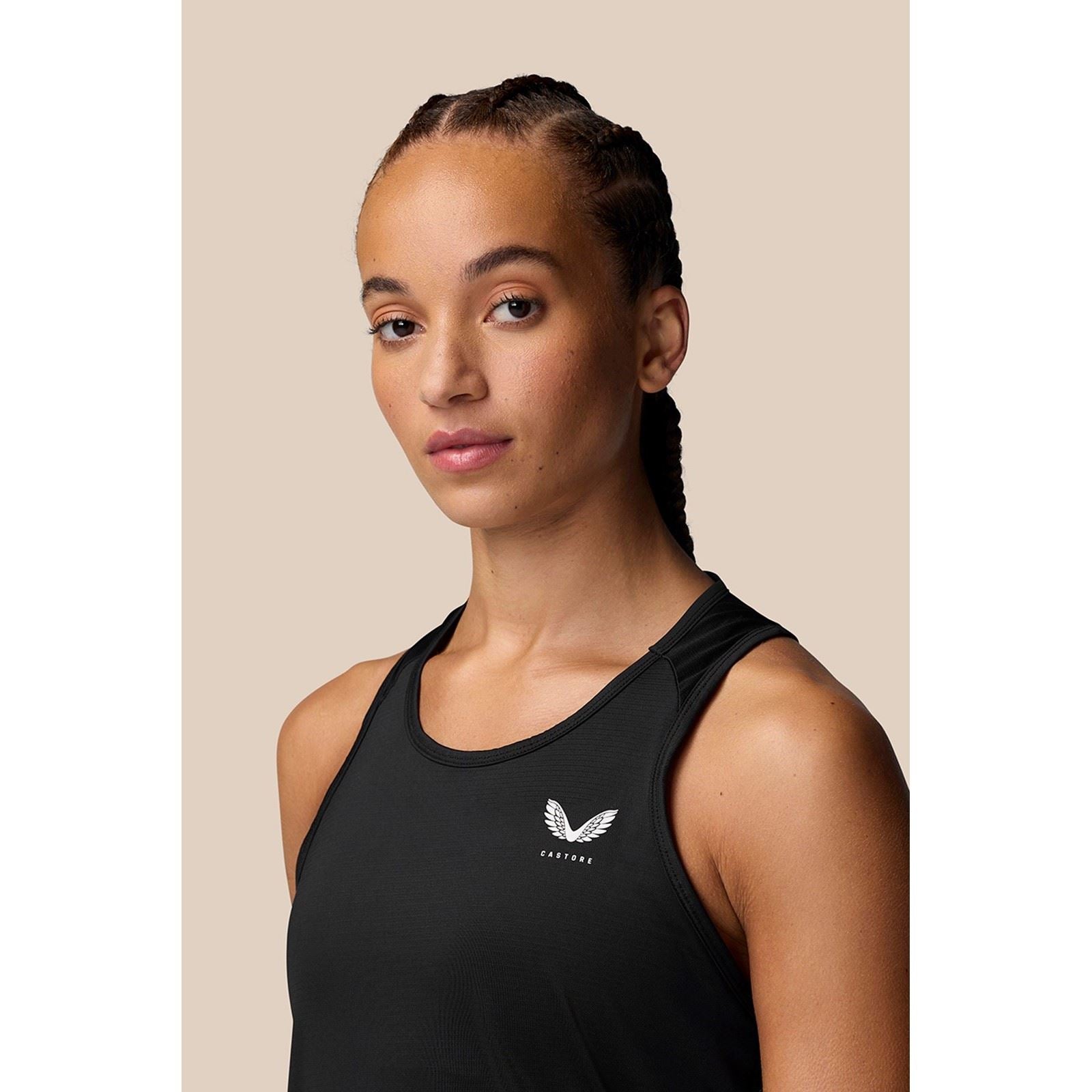 Castore Tank Top Polyester Damen Schwarz Sportbekleidungs S