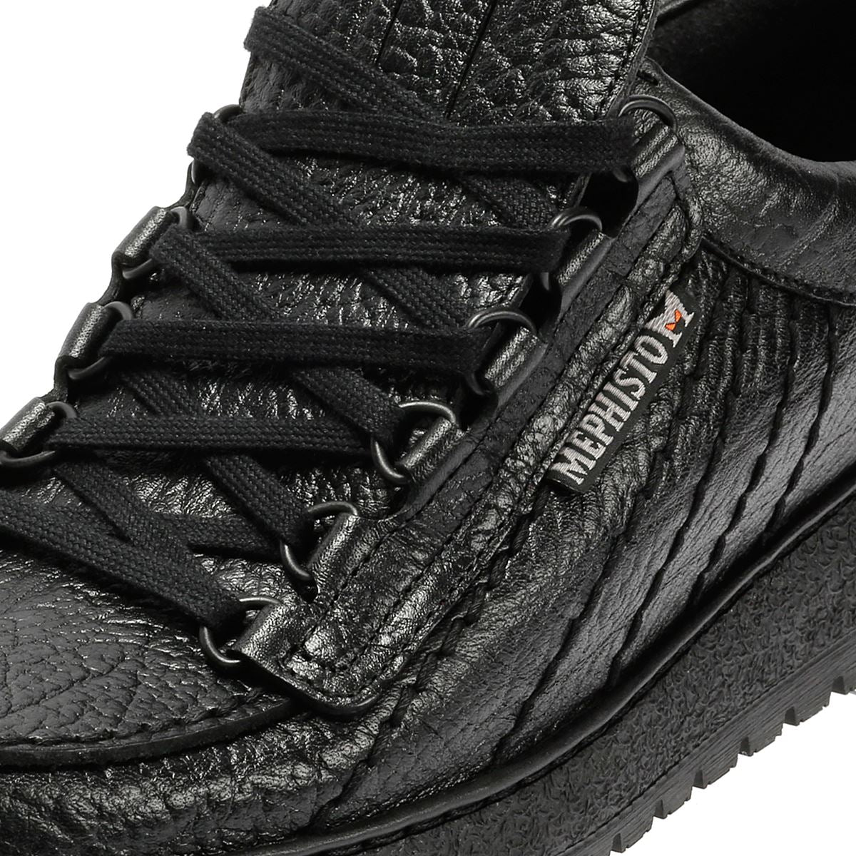Mephisto Rainbow Mamouth 714 Leder Herren Schwarz Schnürschuhe