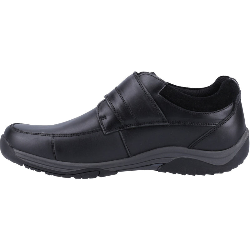 Hush Puppies Douglas Leder Herren Schwarz Mokassin Schuhe