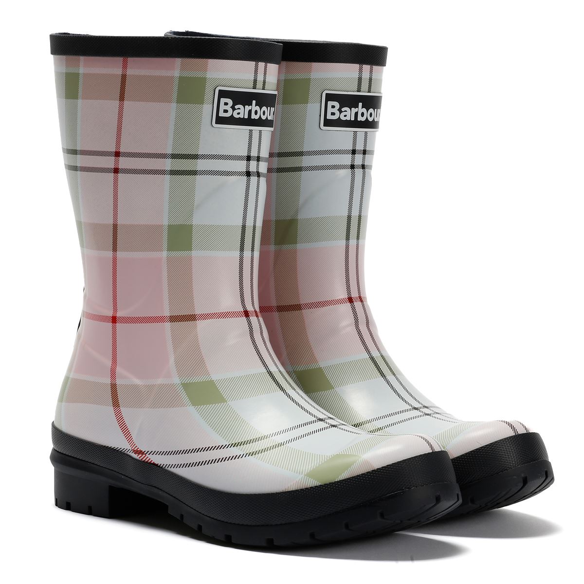 Barbour Banbury Mid Welly Gummi Damen Pink Gummistiefel