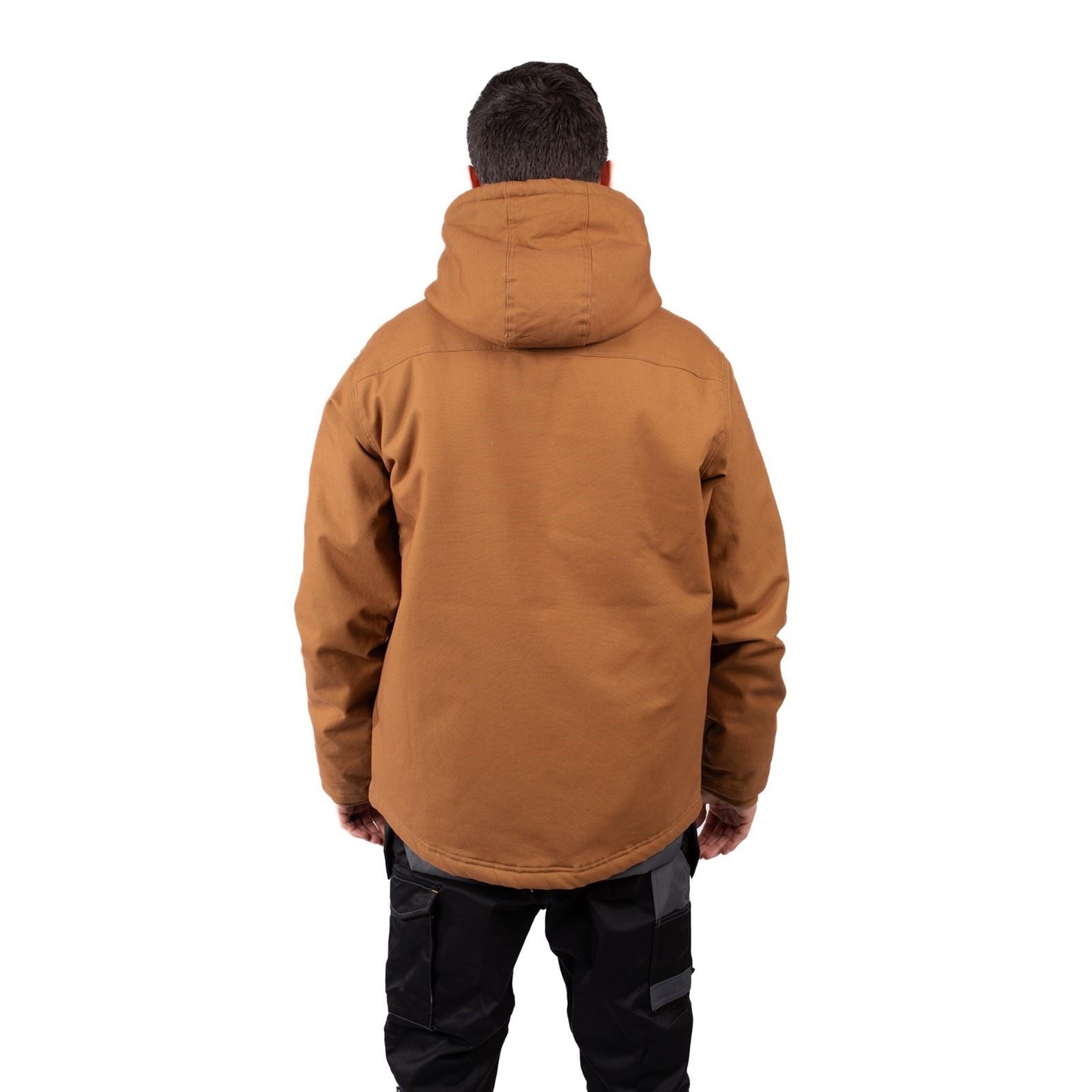 Caterpillar Hooded Sherpa Lined Herren Bronze Fleece Jacke