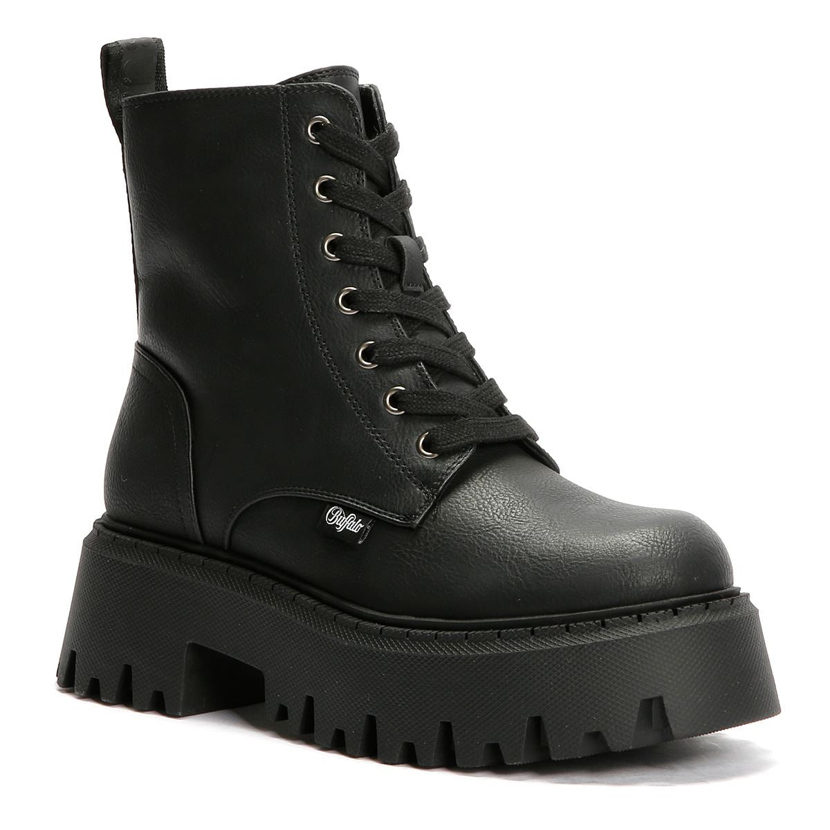 Buffalo Aspen Lace Up Warm Damen Schwarze Farbe Stiefel