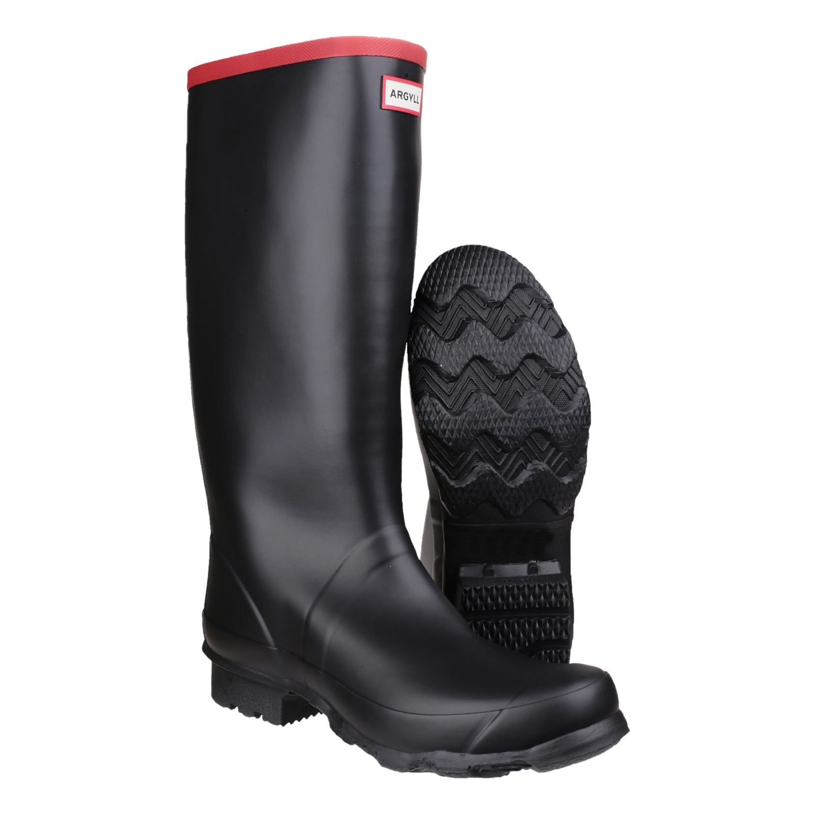 Hunter Argyll Full Knee Gummistiefel Schwarz