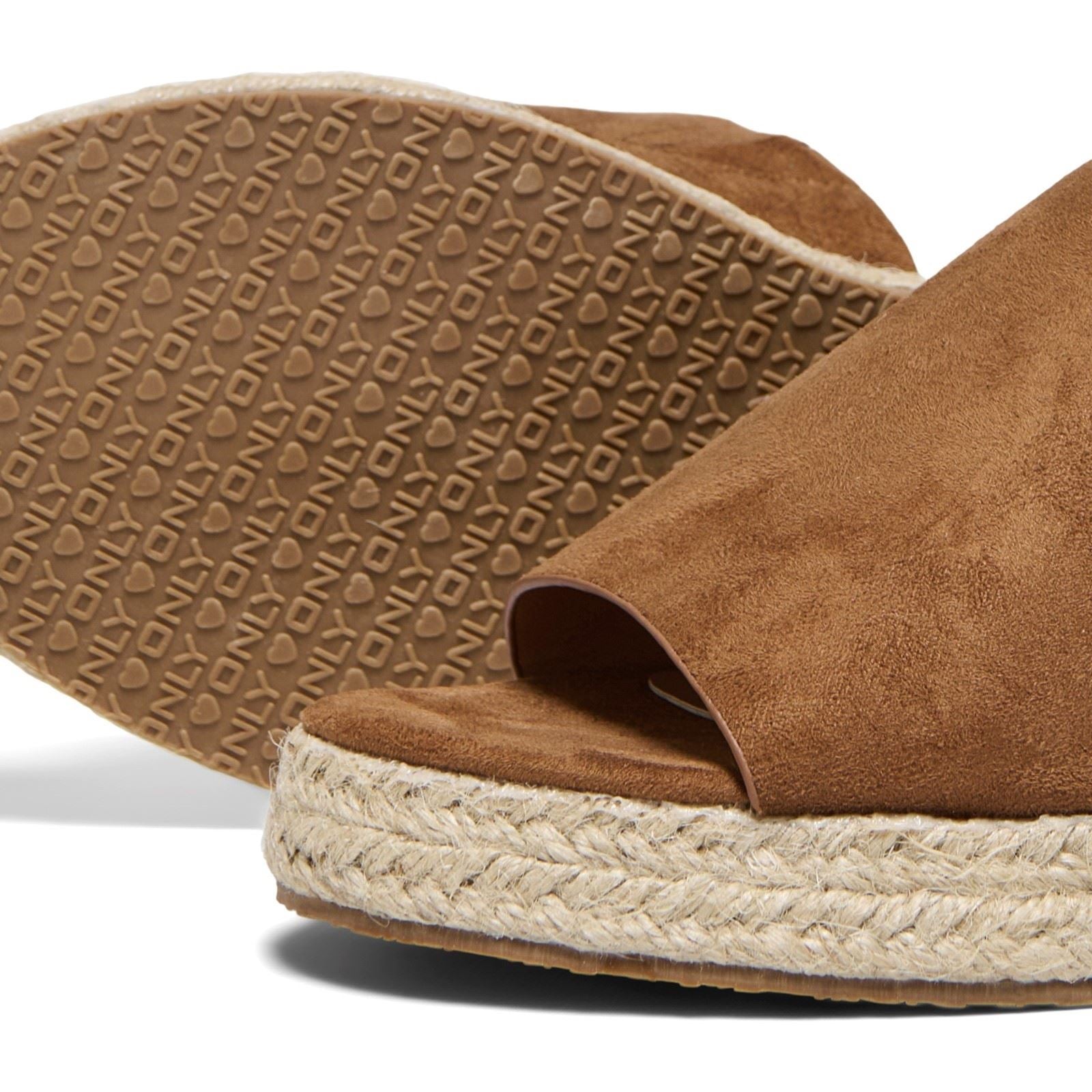 ONLY MINERVA 3 Synthetik Damen Cognac Mules