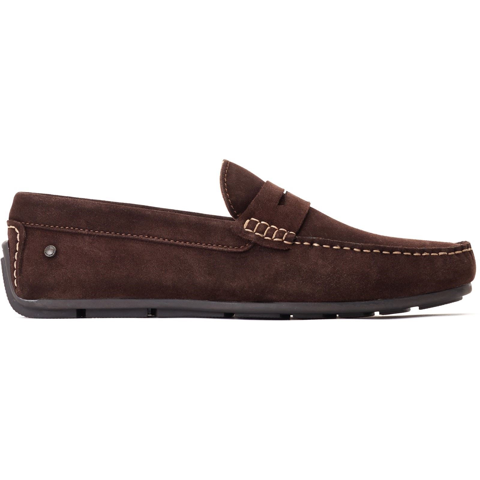 Base London Collins Leder Herren Dunkelbraune Mokassins