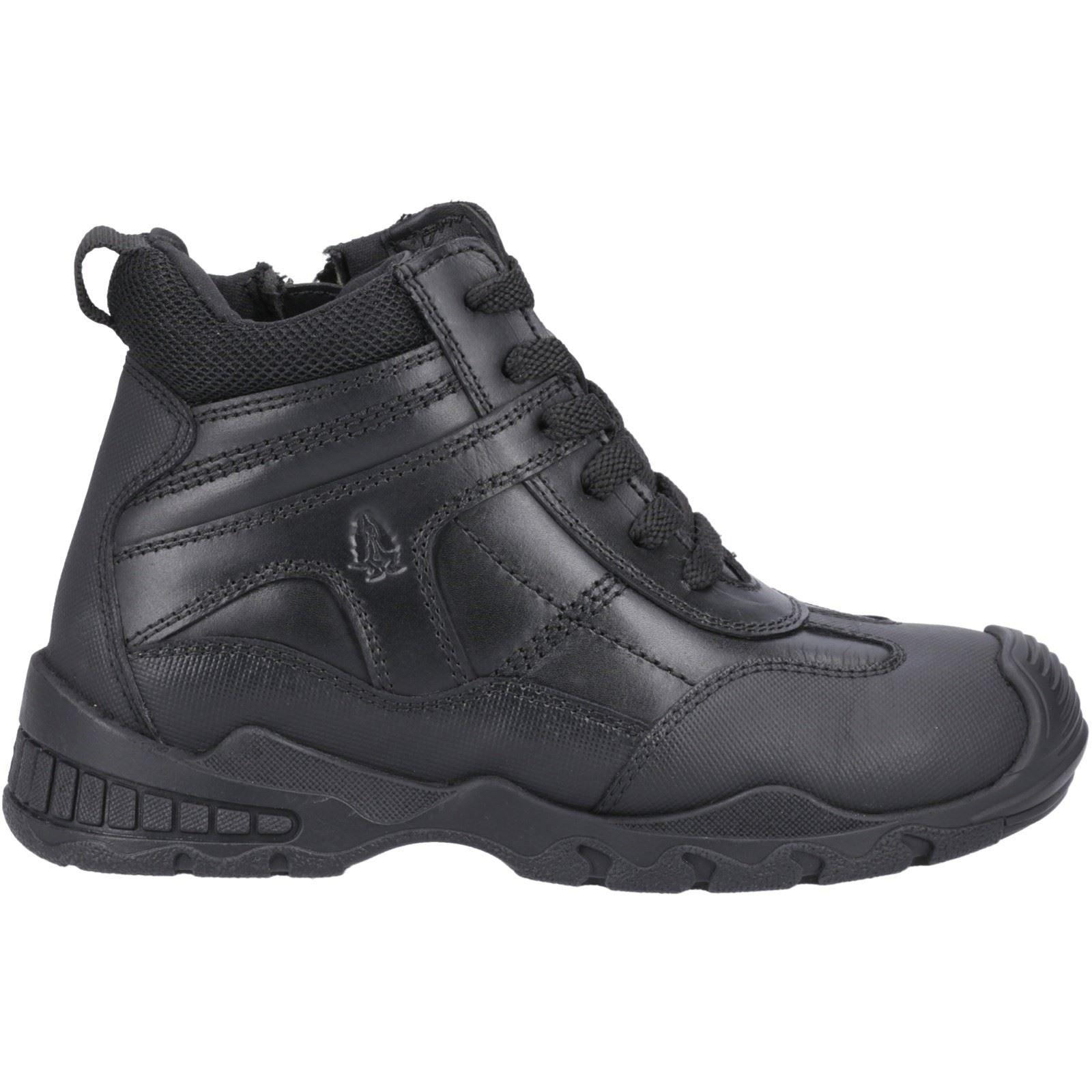 Hush Puppies Titus JNR Lederstiefel Für Jungen In Schwarz