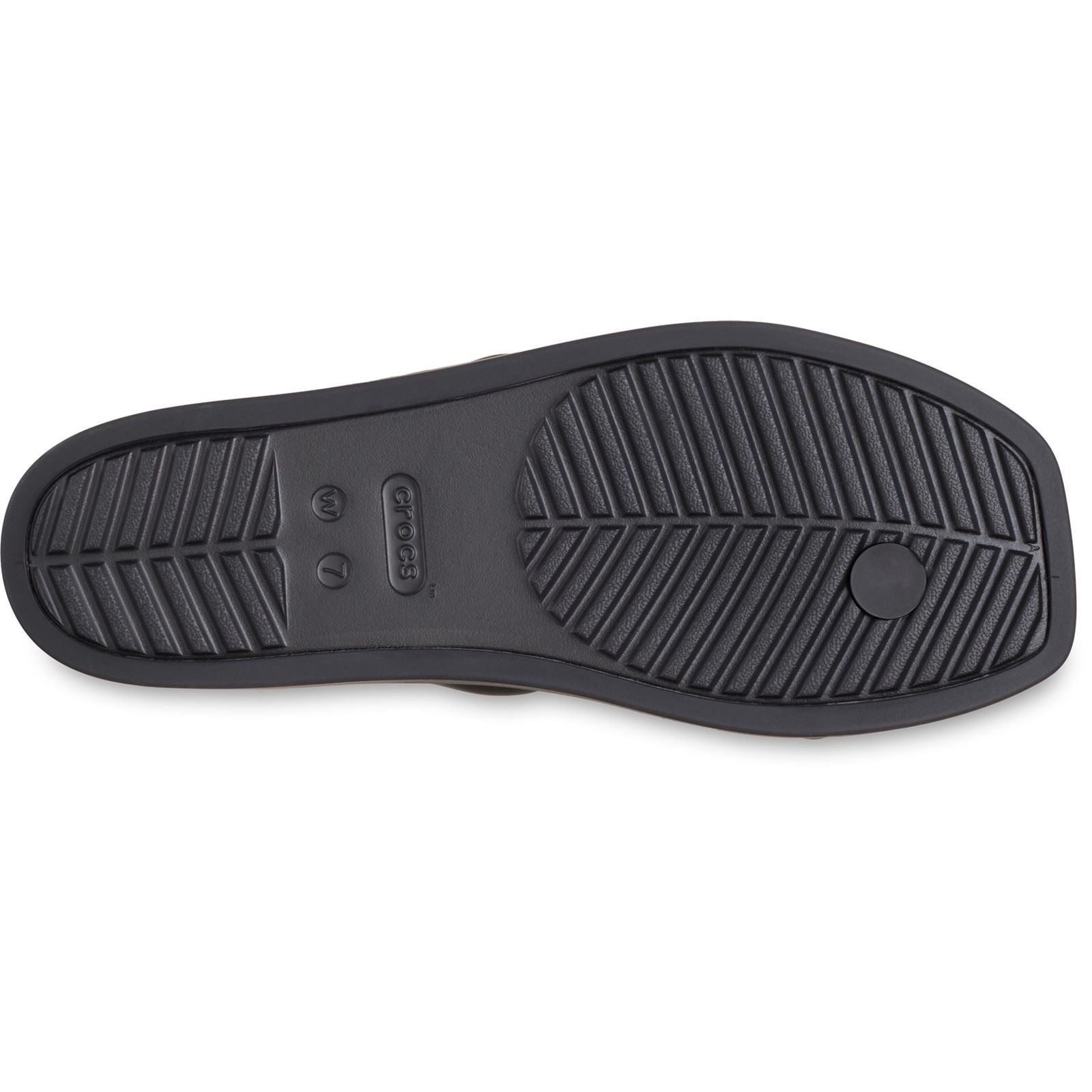 Crocs Miami Studded Toe Loop Thermoplastische Damen Schwarze Sandalen