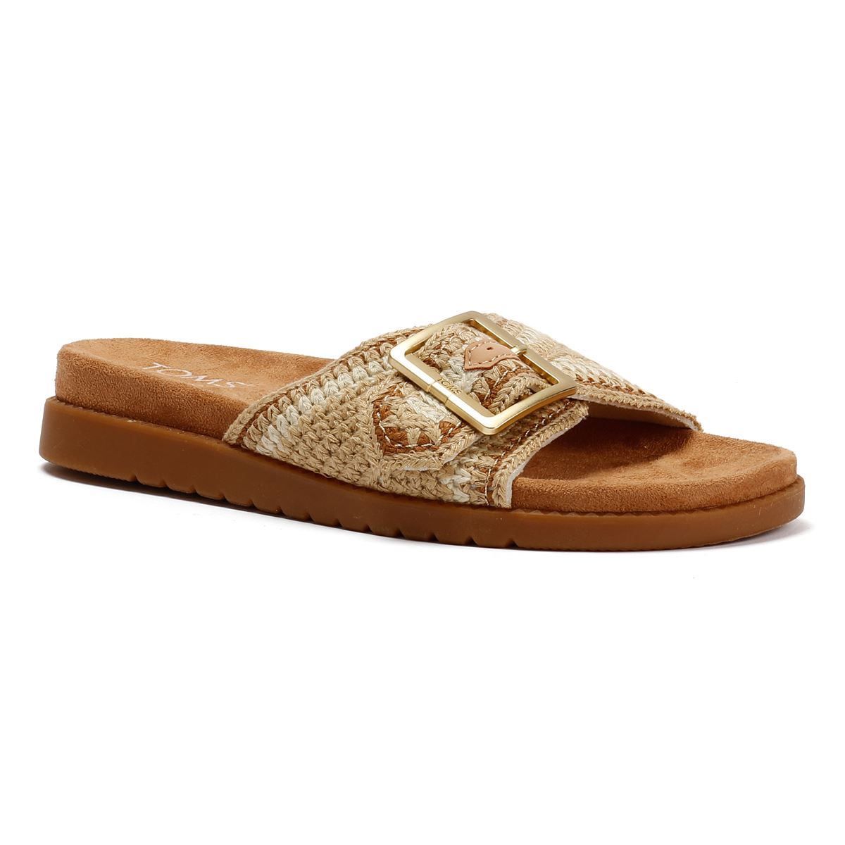 TOMS Marin Slide Textile Damen Sandalen In Beige