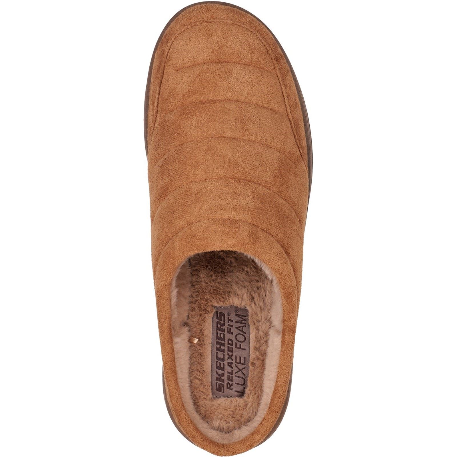 Skechers Relaxed Fit: Murette Garvanza Microfaser Herren Hausschuhe in Beige