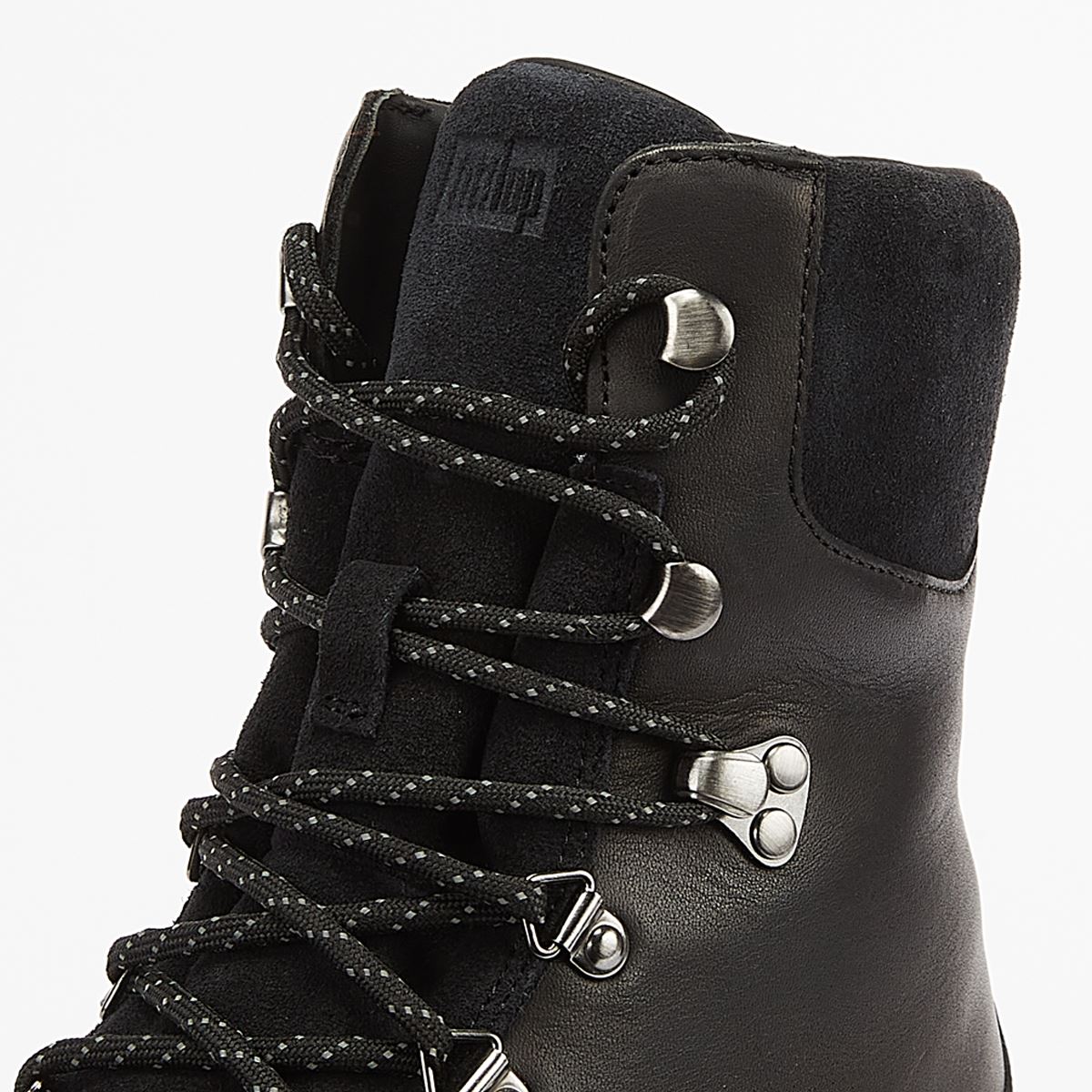 FitFlop Neo-D-Hyker-Lederschwarz Damenstiefel