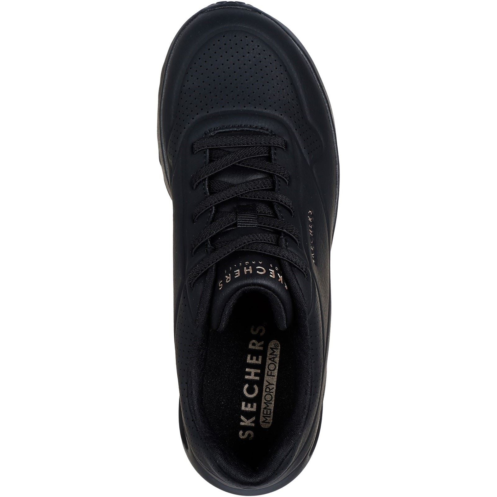 Skechers Uno Lite Lite Work Synthetik Damen Sneaker In Schwarz