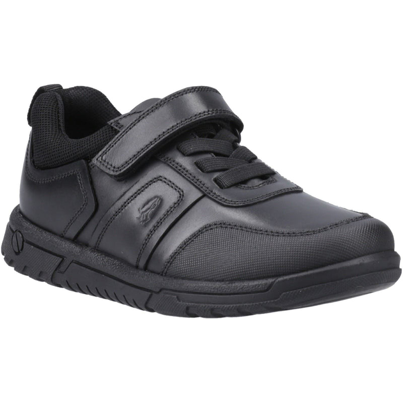Hush Puppies Sutton Bungee Die Schwarzen Schnürschuhe Für Jungen Aus Leder