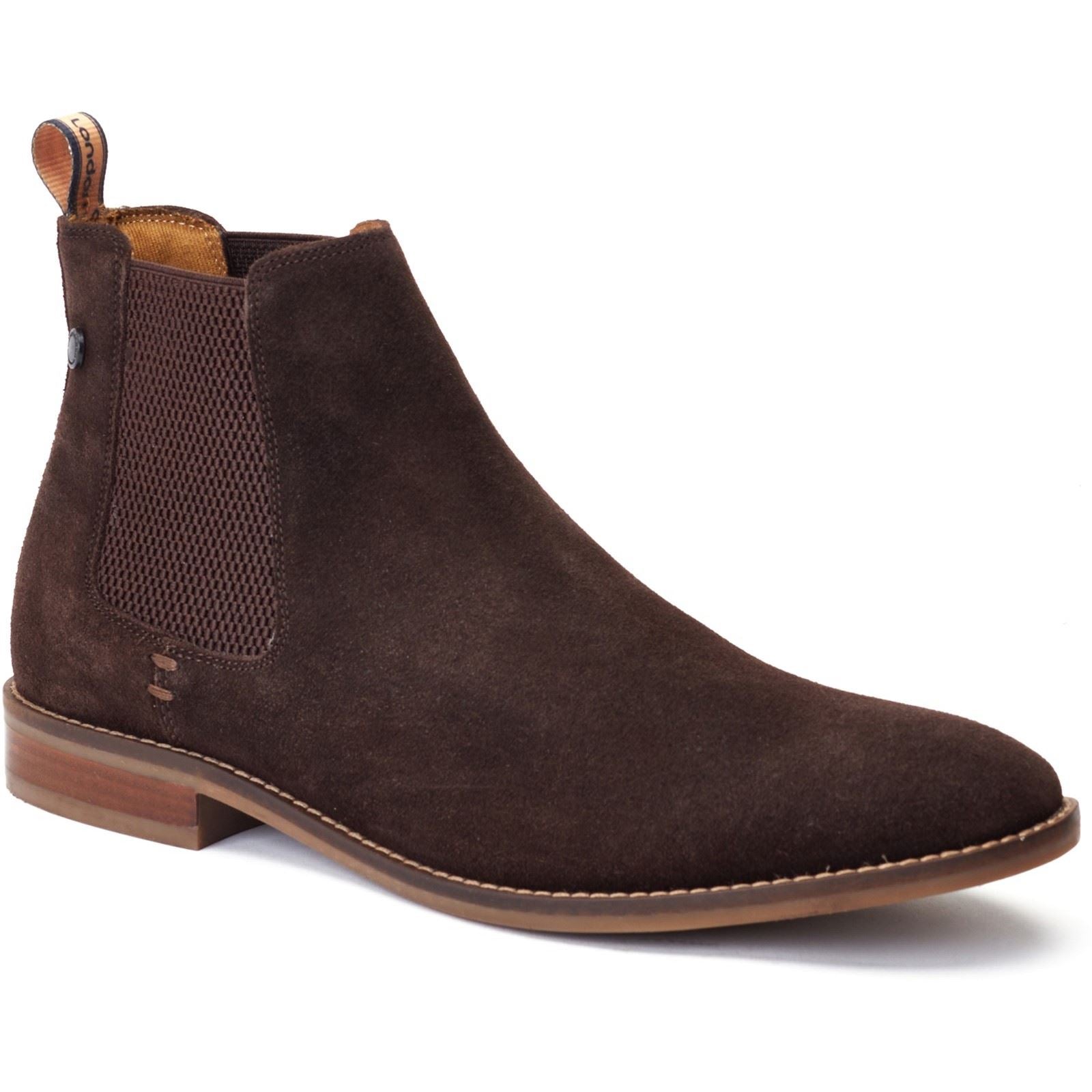 Base London Virgil Leder Herren Stiefel In Verbranntem Braun