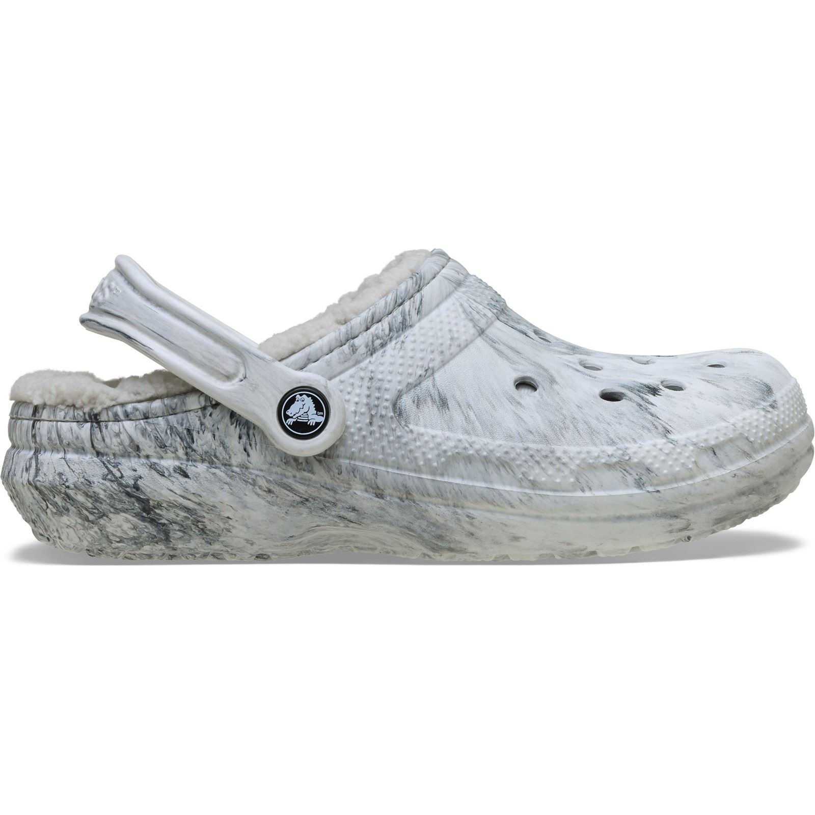 Crocs Classic Lined Clog Thermoplastische Damen Graue Wirbel Clogs