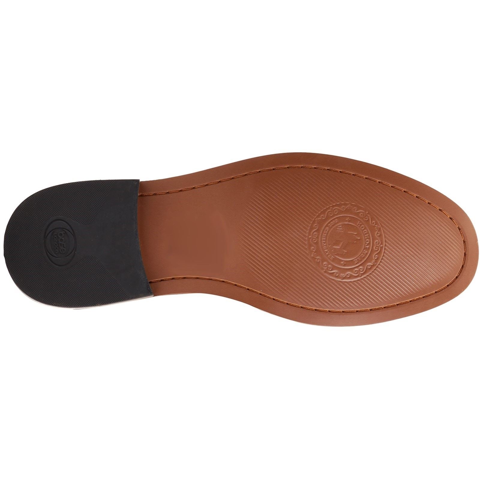 Base London Garfield Leder Herren Schwarze Mokassins