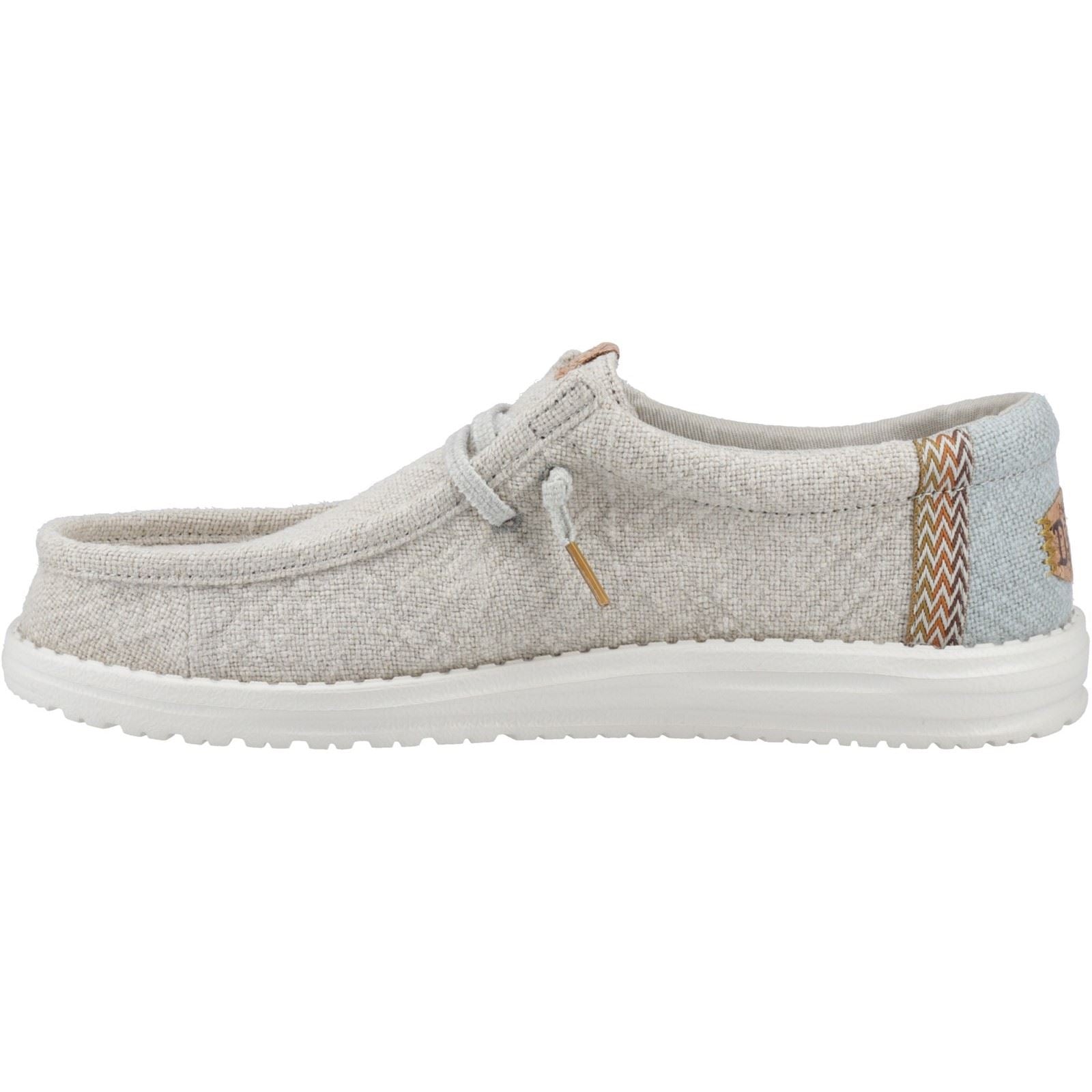 HEYDUDE Wally Jute Herren Mokassins Schuhe Aus Jute In Steingrau/Eisberggrün