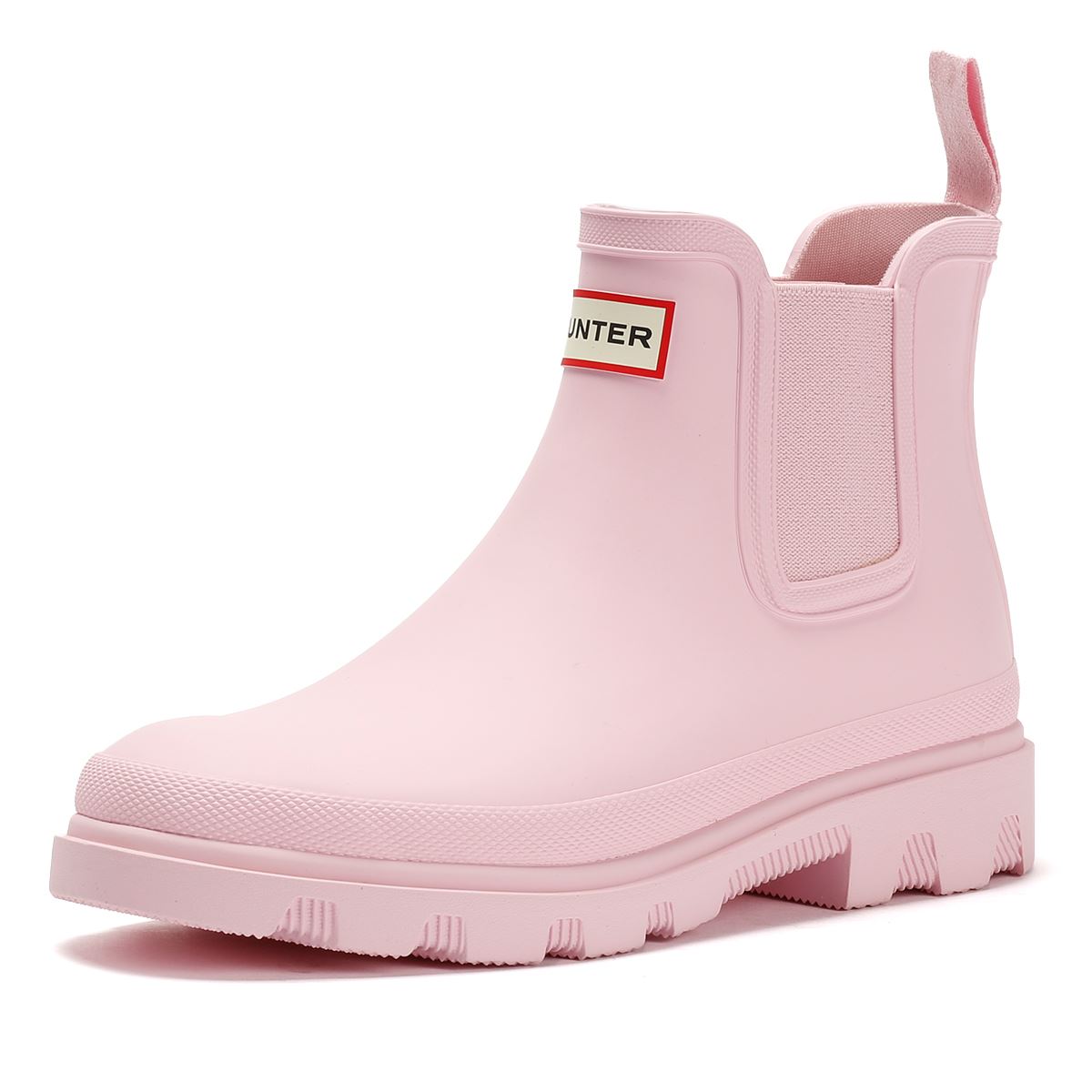 Hunter Downpour Chelsea Gummi Damen Rosa Gummistiefel