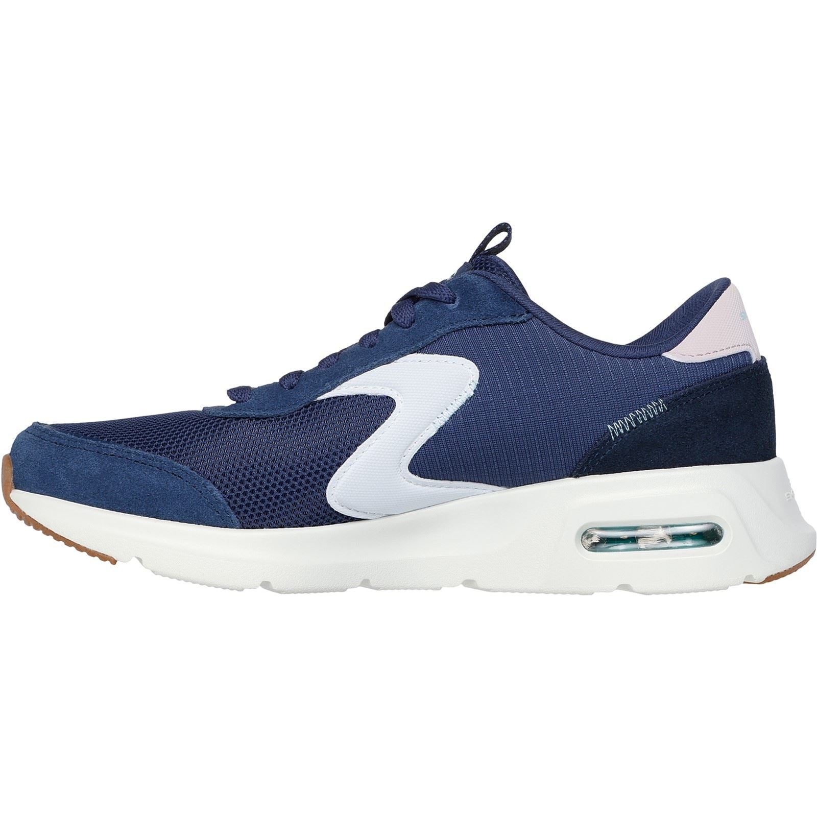 Skechers Skech-Air Court Air Wave Leder Damen Sneakers In Marineblau/Mehrfarbig