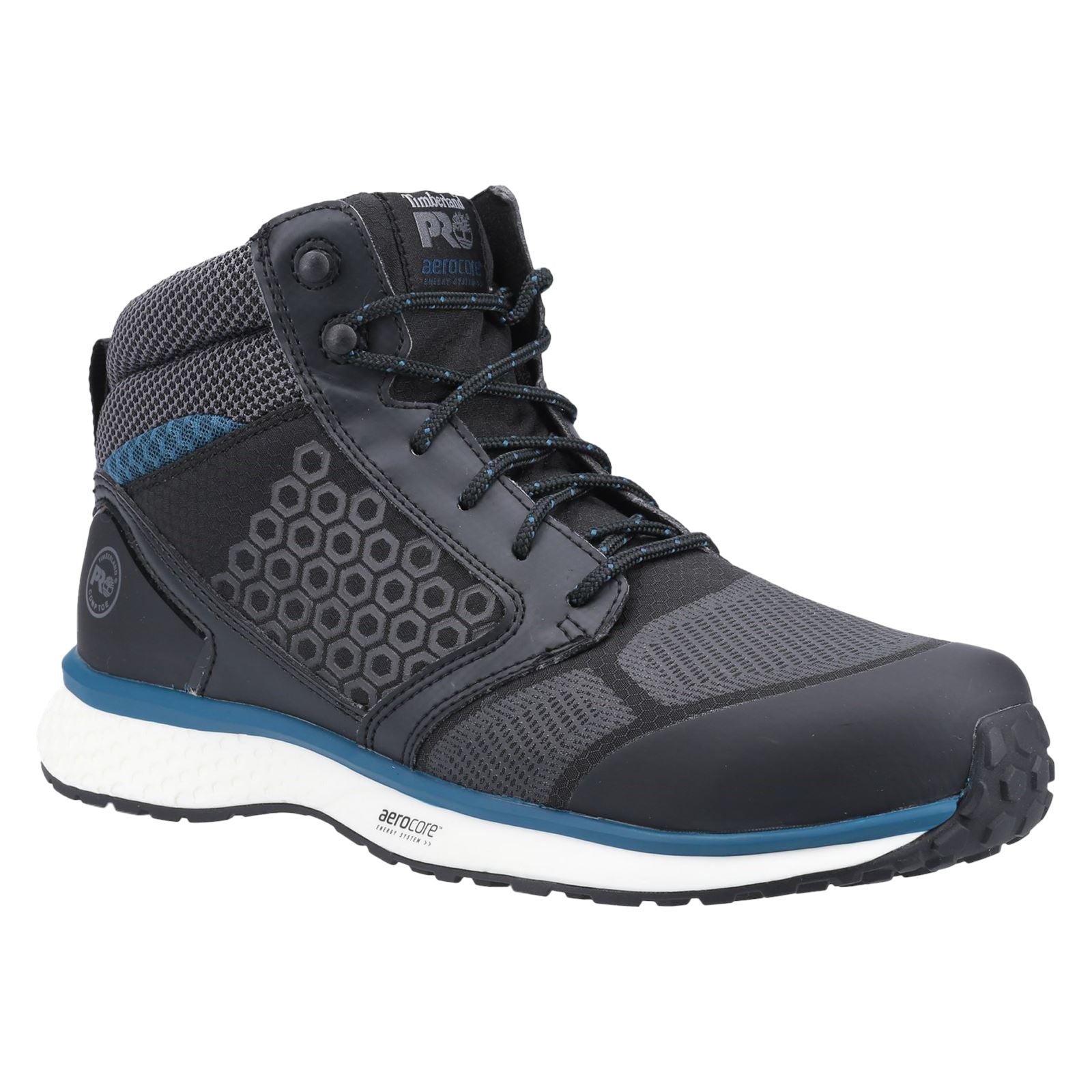 Timberland Pro Reaxion Mid Syntheseschwarz/Blau Sicherheitsstiefel